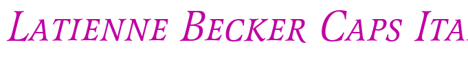 Latienne Becker Caps Italic
